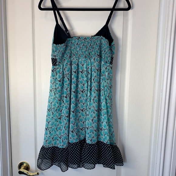 Johnny Martin Vintage-Inspired Summer Dress Size 5 – Turquoise Floral & Polka Do - Picture 2 of 13